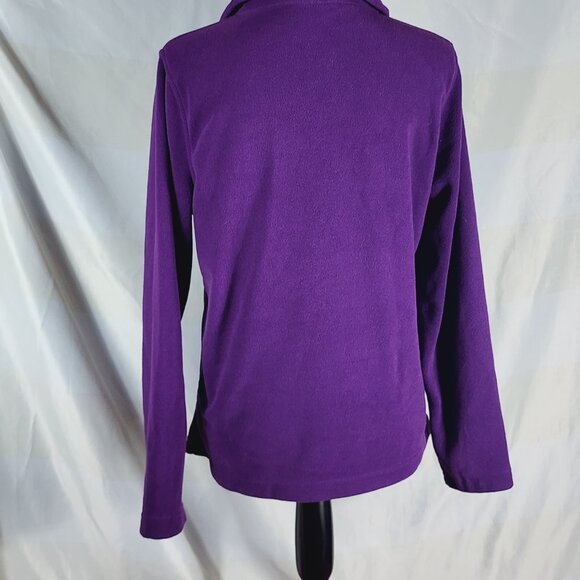 Faded Glory Pretty Purple Poly Fleece Half Zip Pullover Long Sleeve Top M 8/10 - Picture 12 of 16